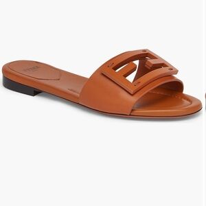 Fendi Signature Logo Slide Sandals